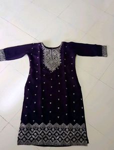 New Kurta Set Purple Colour XL Size