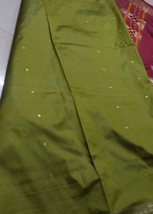 Elegant Maroon Saree with Silver Border