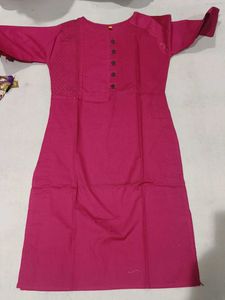 Elegant Pink Cotton Kurta
