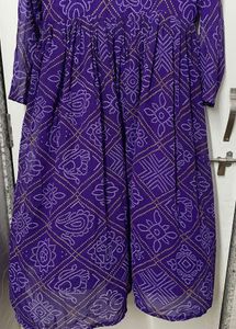 Purple Bandhani Print Kurta