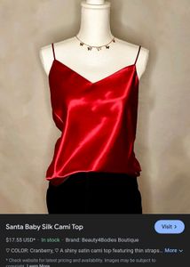♥️  Red 🔥 Hot  Sexy Satin Top