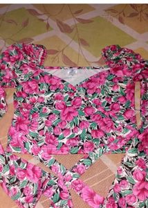 Floral V-Neck Midi Dress