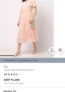 Sunday SALE Peach Button-Front Midi Dress