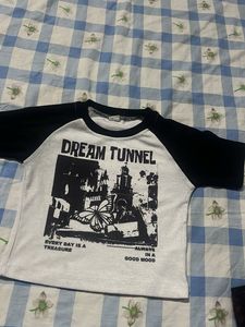 Graphic Print Raglan Tee
