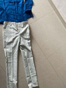 Men's Teal Kurta with Cream Pants