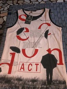 Men's Graphic Print Sleeveless Tee