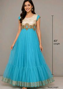 Stunning sky Blue Ethnic Gown
