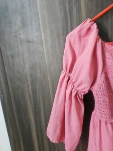 Pink Tiered Smocked Dress