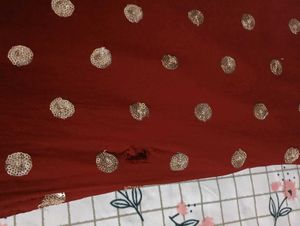 Maroon Ethnic Kurti Set with Dupatta