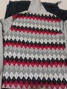 Argyle Turtleneck Sweater