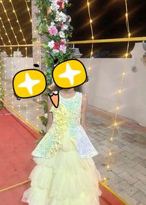 Sparkling Sequin &amp; Ruffle Gown