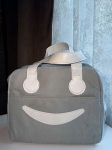 Cute Grey Smiley Face Bag