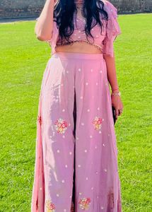 Pink Embroidered Kurta Set