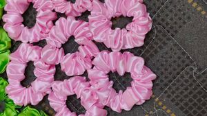 Handmade Satin Scrunchies - Set of 25