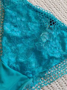 adore me Teal Lace Thong Panty