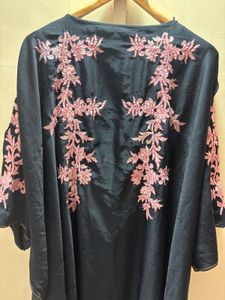 Black Embroidered Kaftan Gown
