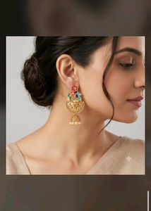 Exquisite Meenakari Jhumka Earrings