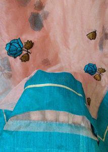 Beautiful Pink Floral Dupatta