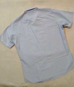 Men's Light Blue Short Sleeve Button-Up Shirt