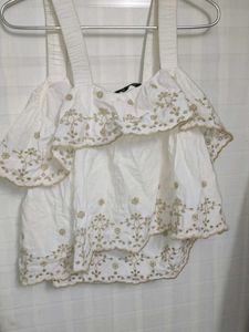 White Embroidered Top( Never Used).