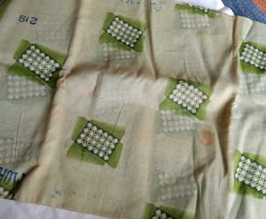 Elegant Cream &amp; Green Saree