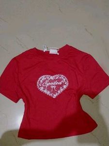 Cute Red Heart Graphic T-Shirt