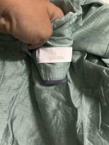 Light Green Textured Blazer
