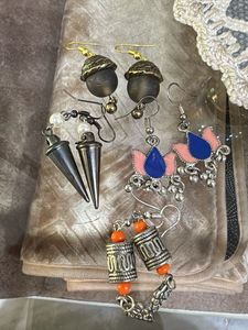 4 pairs of beautiful boho earrings