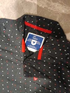 Boy'sBlack Printed Shirt and Jeans Set