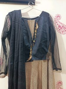 Beautiful Dress Long Gown With Jardoji Work ,Party