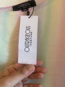 Pastel Rainbow One Shoulder Dress