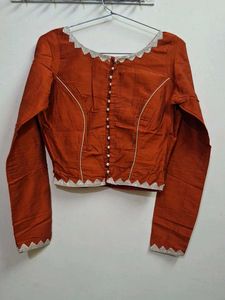 Elegant Rust-Colored Blouse