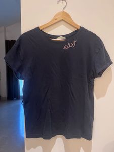 Navy Blue 'Relax' Graphic T-Shirt
