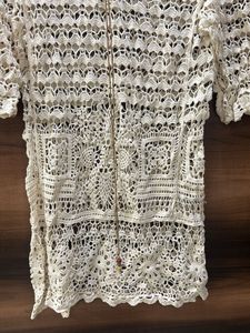 Boho Crochet Tunic Top