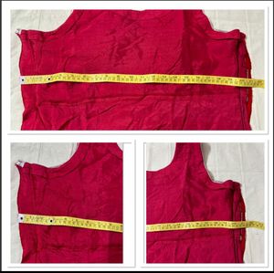 Red Long Flared Gown With Heavy Embroidery