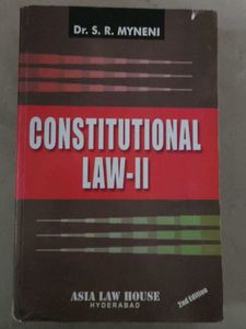Constitutional Law-II Book by Dr. S. R. Myneni
