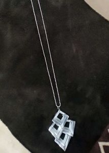 Steel Chain With Square Pendant