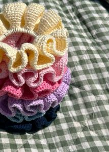 Handmade Pastel Crochet Scrunchie