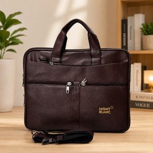 Mont Blanc Leather Laptop Bag