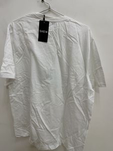 Shein White "Grand Touring" Graphic T-Shirt
