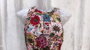 Floral Print Sleeveless Mini Dress