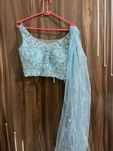 Designer Blue Sequined Lehenga Choli