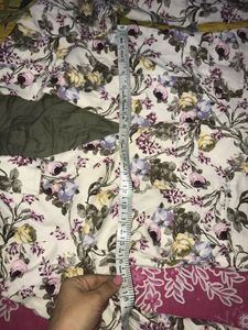 Floral Cotton Coat Imported Short