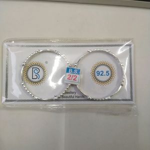 925 Hallmark pure Silver CZ Bangles (Size 2/2)