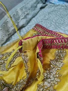 Yellow Embroidered Lehenga Choli Set