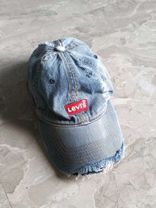 Levi's Denim Distressed Baseball Cap