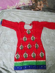 Red Embroidered Blouse