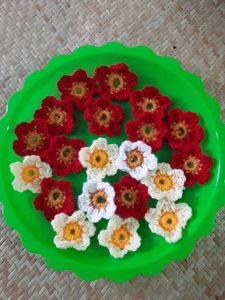 Handmade Crochet Flower Appliques