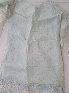 Elegant Mint Green Kurta Set with Dupatta