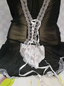 (469)Black Sheer Lace Lingerie Set